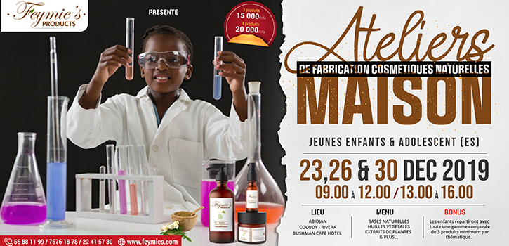 Feymie’s présente Ateliers de fabrication de cosmétiques naturelles maison