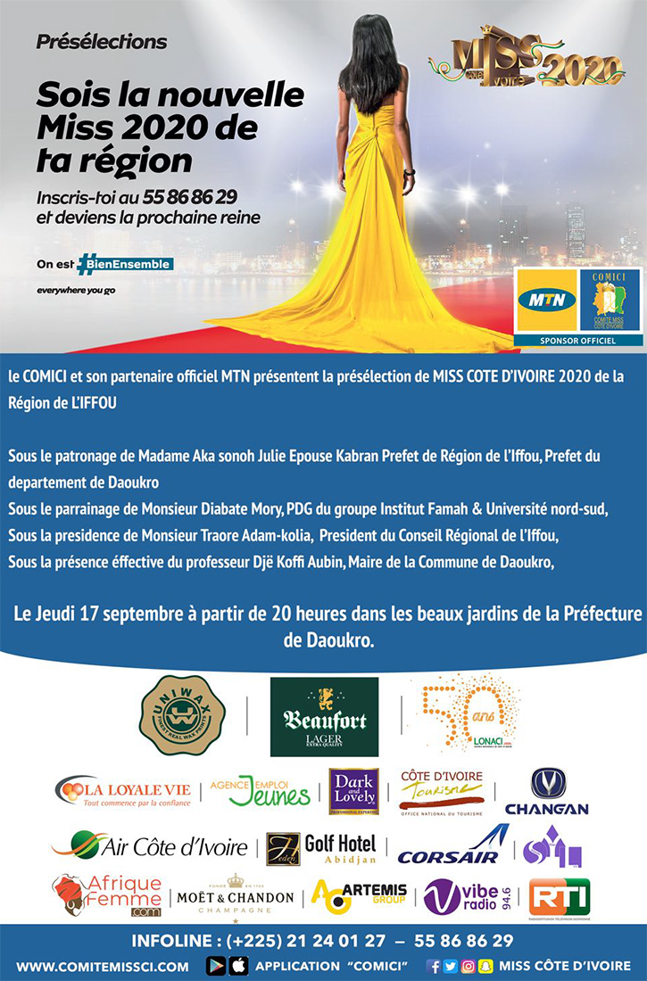 MISS CI 2020: PRÉSÉLECTION DE LA REGION DE L’IFFOU