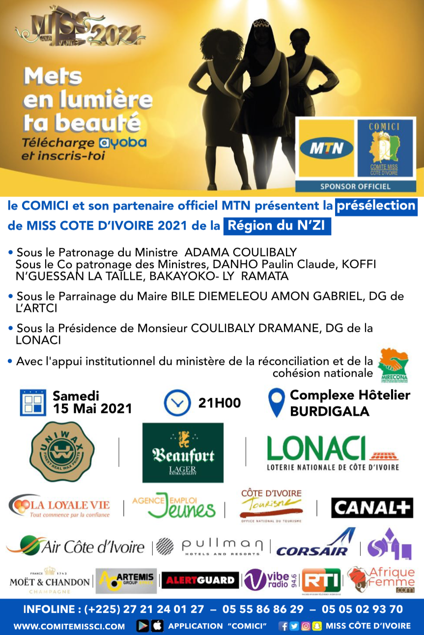 Présélection Miss CI 2021 de la Région du N’Zi