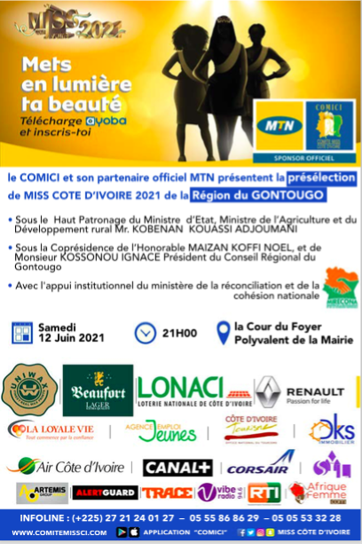 Présélection Miss Côte d’Ivoire 2021 de la Région du Gontougo