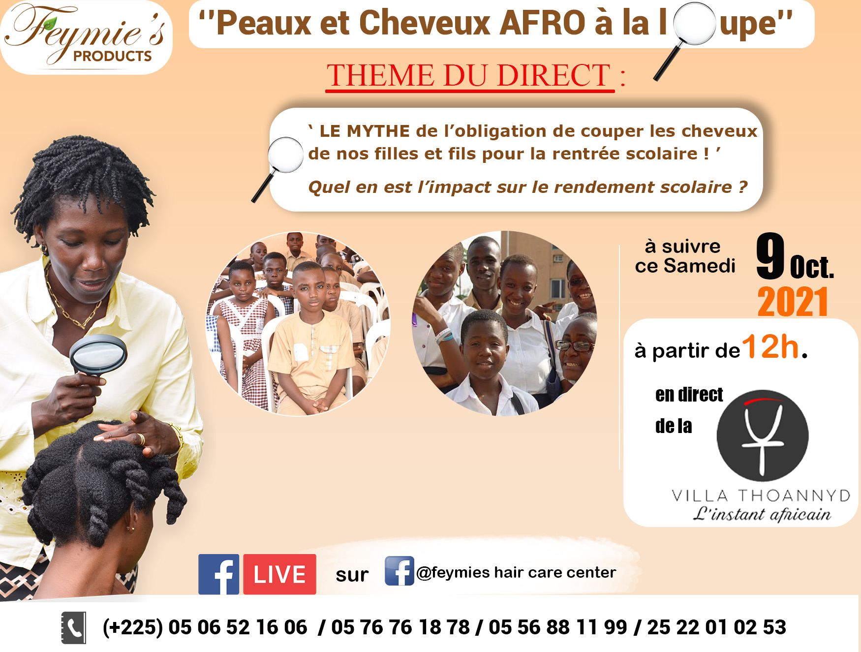 ‘Peaux et cheveux AFRO à la loupe ‘