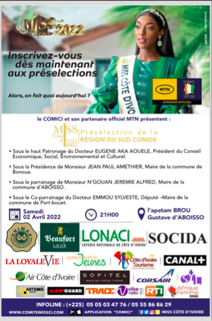 Miss CI 2022 : Présélection de la région du Sud Comoe