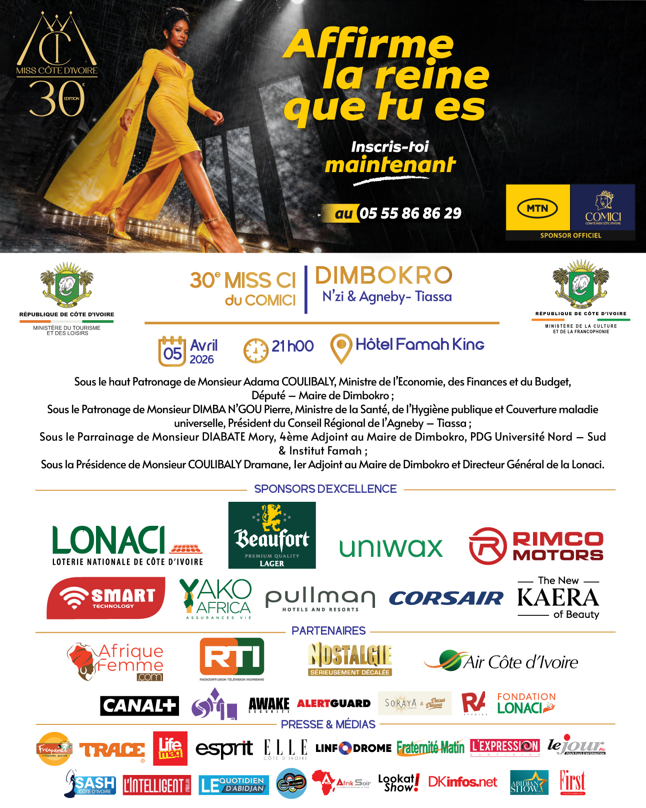 MISS CI 2026 : PRÉSELECTION DIMBOKRO