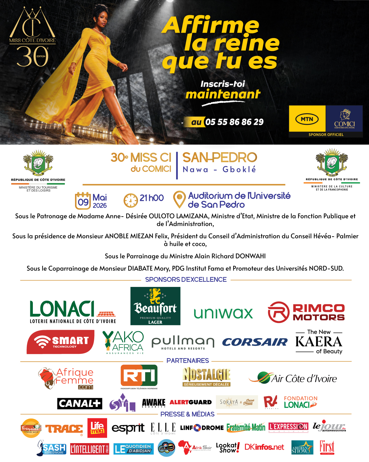 MISS CI 2026 : PRESELECTION SAN-PEDRO