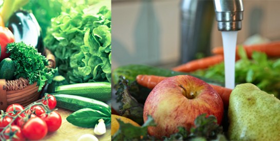 2 astuces pour bien nettoyer et retirer les pesticides et bactéries de la peau de vos fruits et légumes