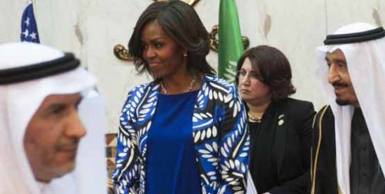 Michelle Obama refuse de porter le voile : la télévision saoudienne la censure