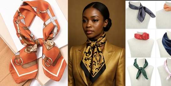 Le foulard noué au cou : l'accessoire élégant qui revisite la cravate