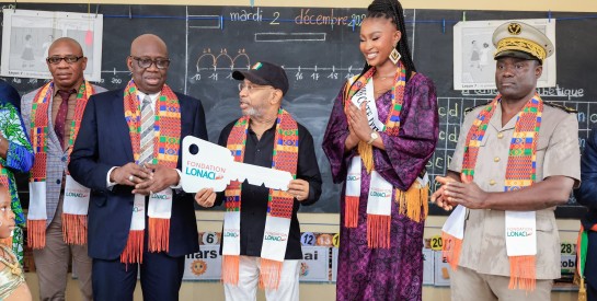 La Fondation LONACI et Miss Côte d’Ivoire renforcent l’accès à l’école à Aboisso