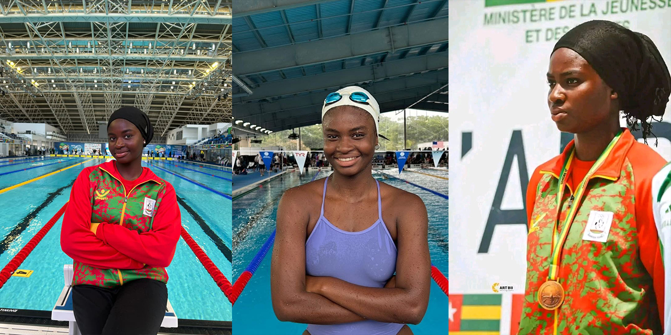 Dakar : la Burkinabè Kouraogo Imann Firdaous décroche deux médailles d’or en natation