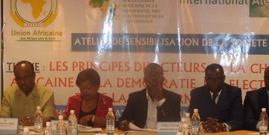 Atelier de sensibilisation de la société civile sur la charte africaine de la démocratie, des élections et de la gouvernance