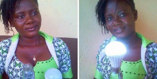 Côte d'Ivoire : Une jeune Ivoirienne invente une ampoule qui fonctionne au contact de l`eau